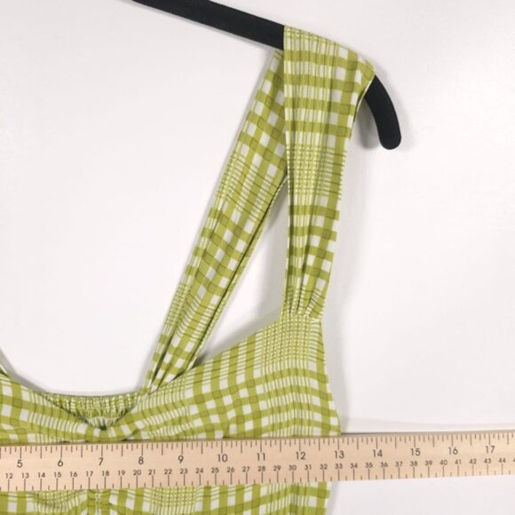 NWT FAITHFULL THE BRAND Imogen Mini Dress Djerra Check Lime FF1621-DCL SMALL - Picture 8 of 14